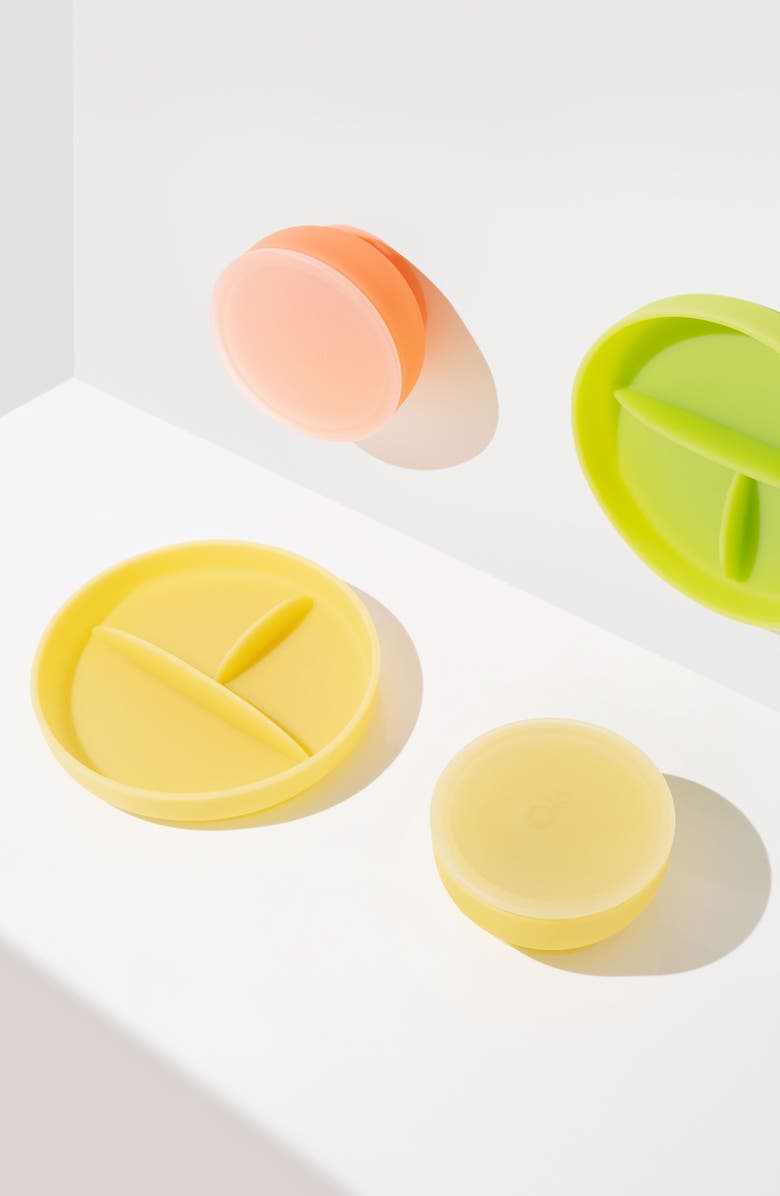 Olababy Stay-Put Bowls & Plates Set, Alternate, color, Kiwi/ Lemon