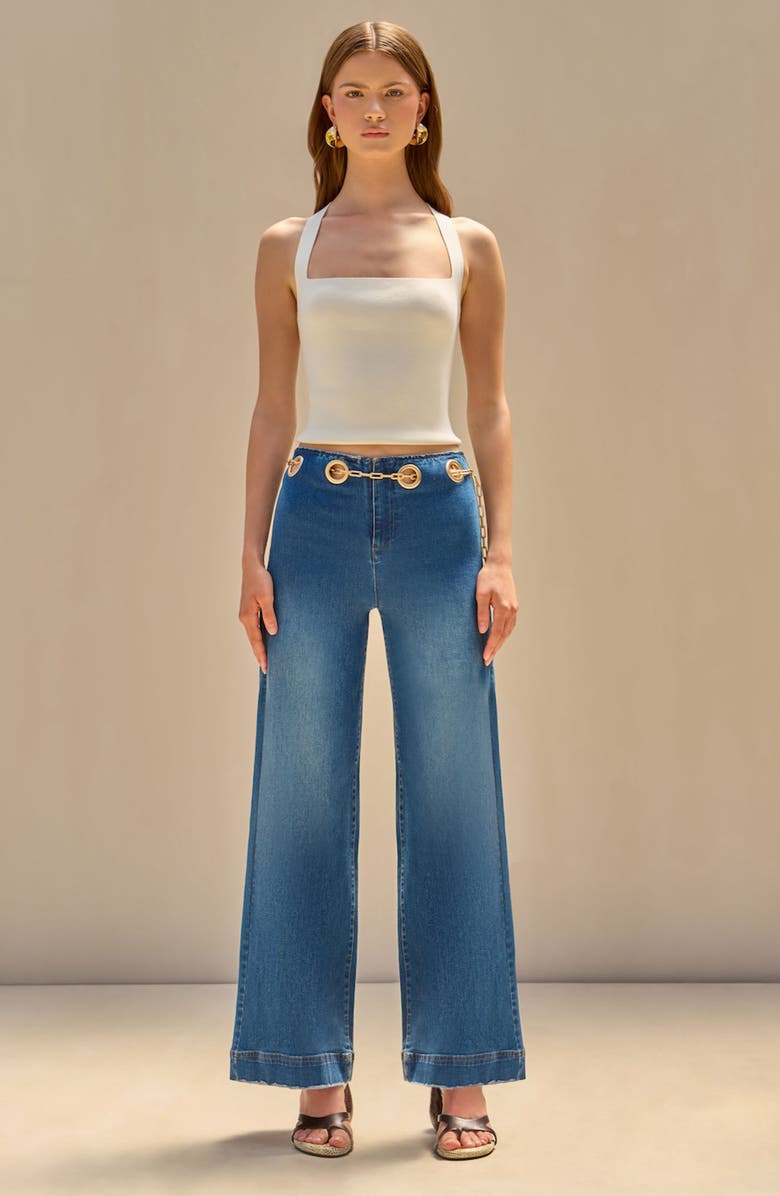 Cult Gaia Crawford Rib Tank, Alternate, color, Off White