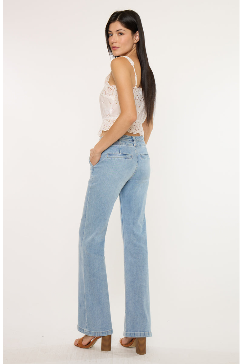 Islan High Rise Wide Flare Jeans, Alternate, color, Medium Light Wash