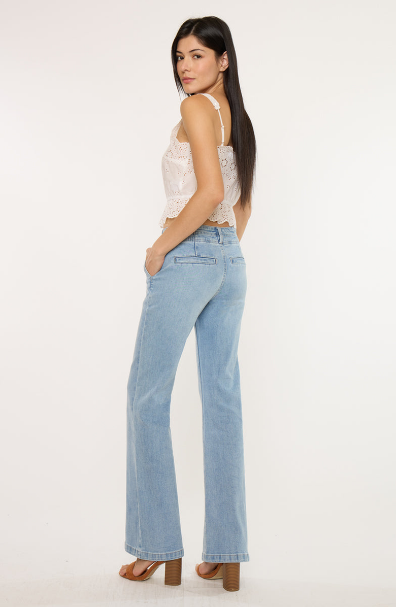 KanCan Islan High Rise Wide Flare Jeans, Alternate, color, Medium Light Wash