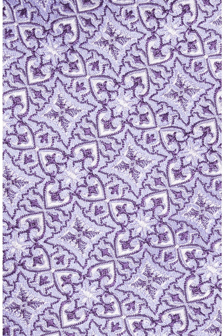 Medallion Silk Tie, Alternate, color, PURPLE