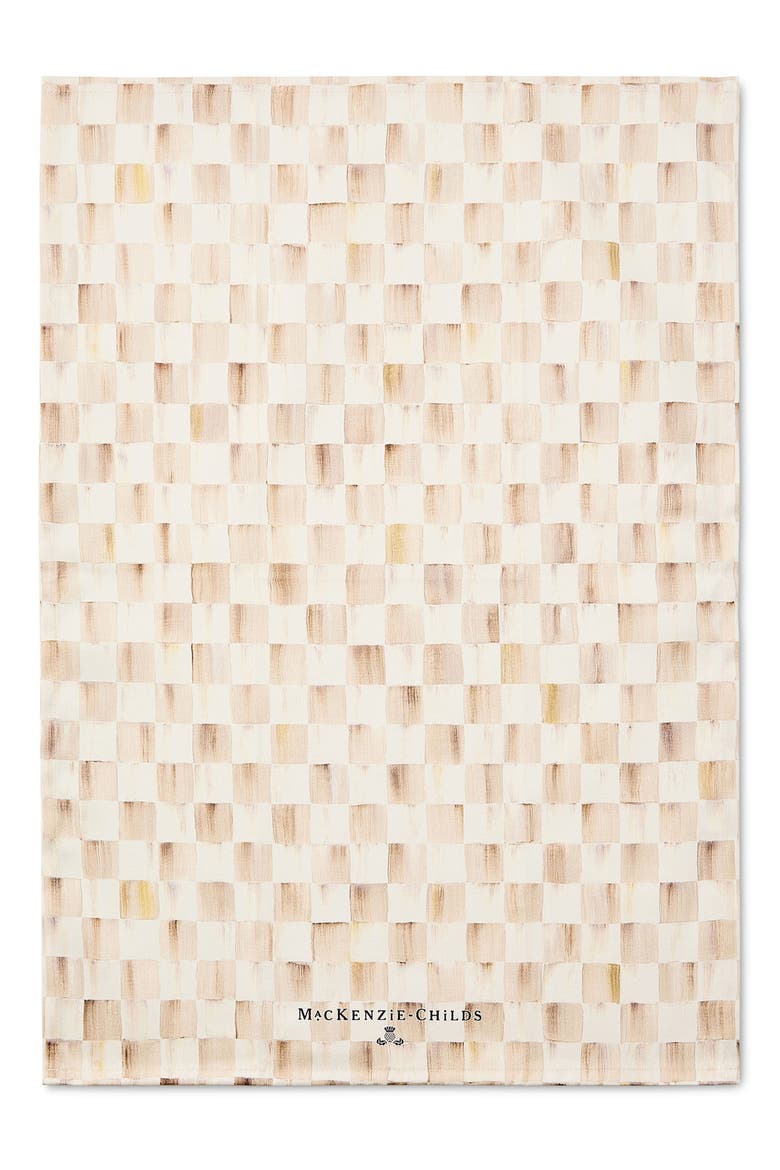 Mocha Check Dish Towel, Alternate, color, MOCHA