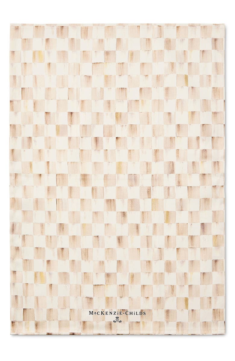MACKENZIE CHILDS Mocha Check Dish Towel, Alternate, color, Mocha