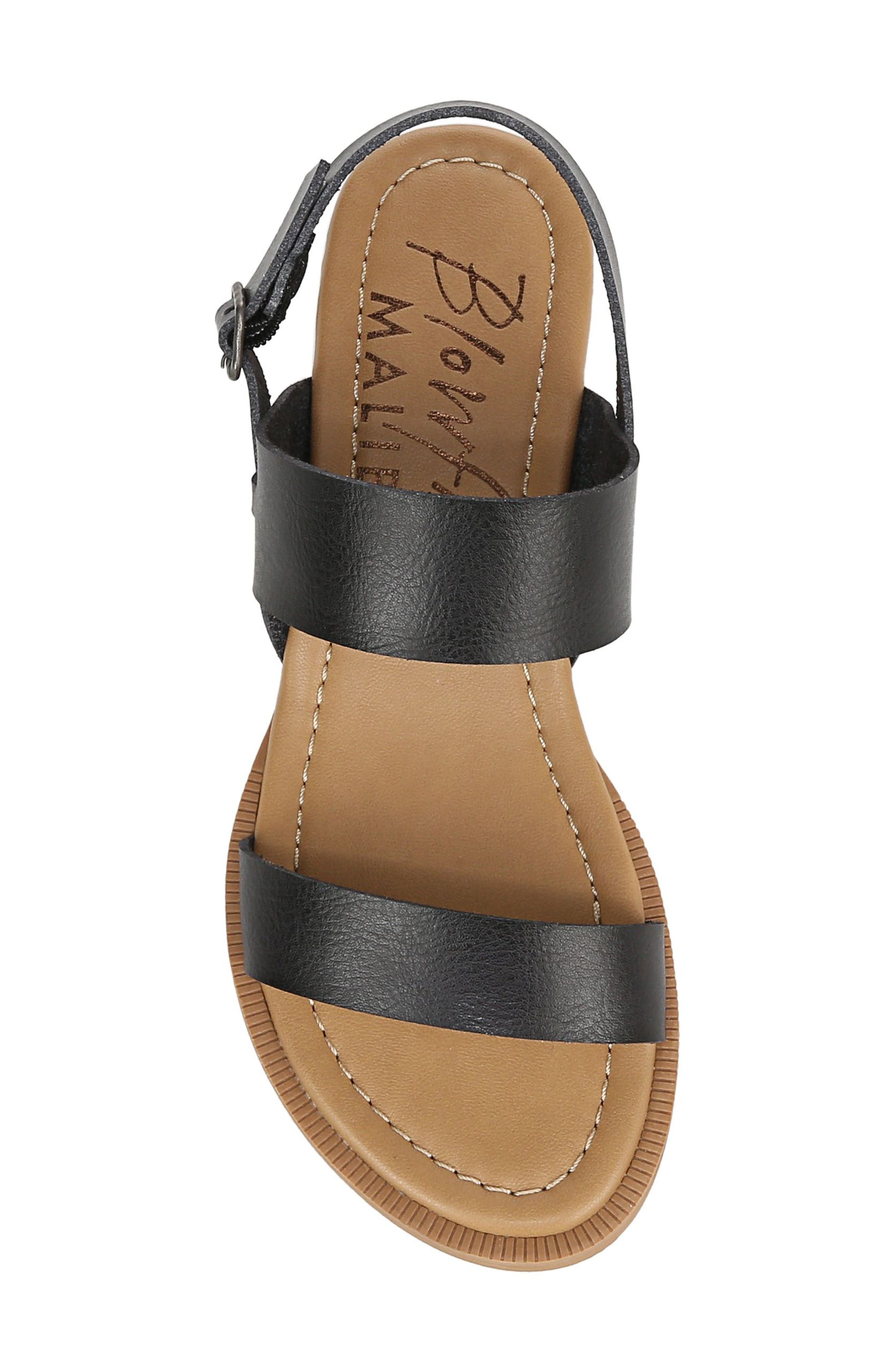 Blowfish Malibu Arcadia Wedge Sandal, Alternate, color, Black Faux Leather