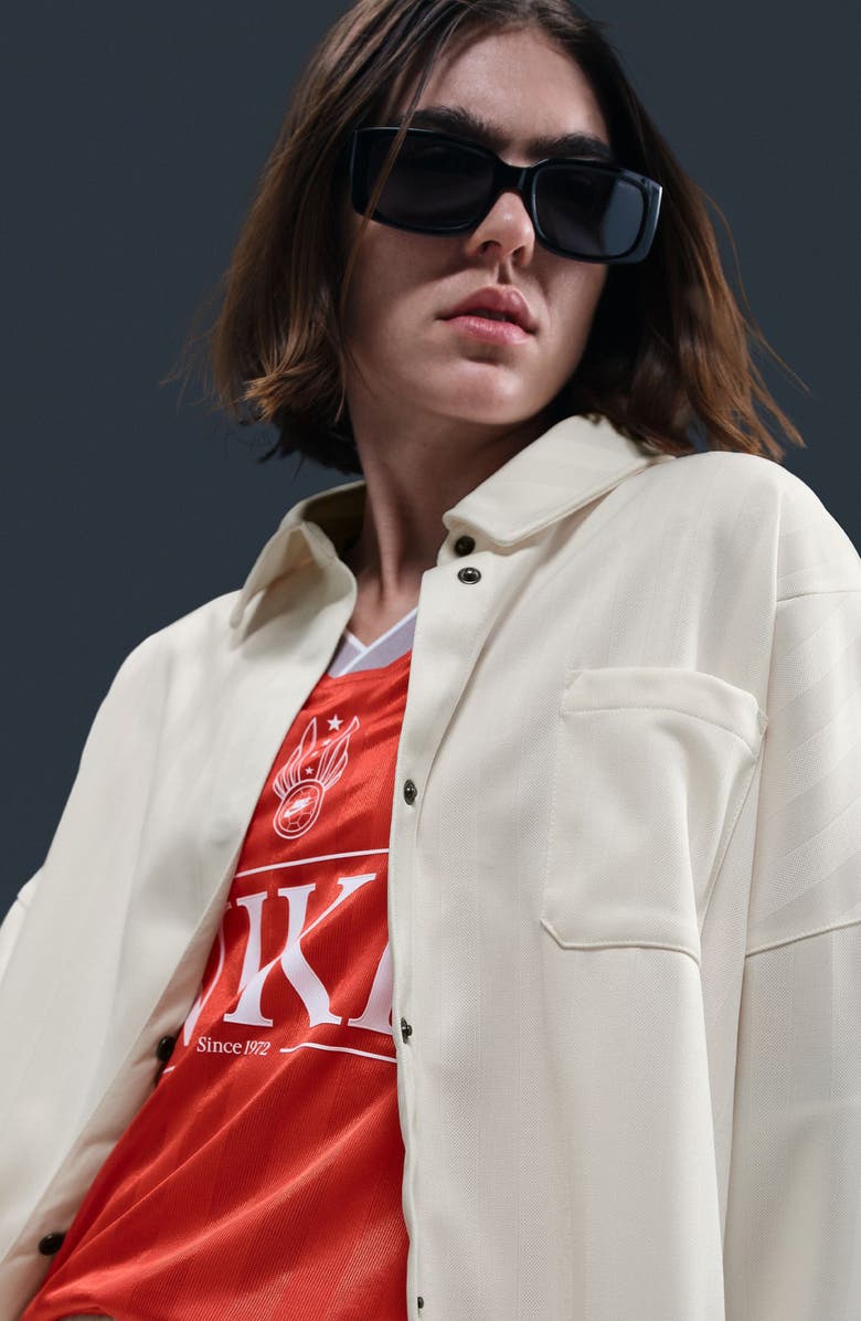 Nike Sportswear Stripe Shirt, Alternate, color, Pale Ivory/ Sail