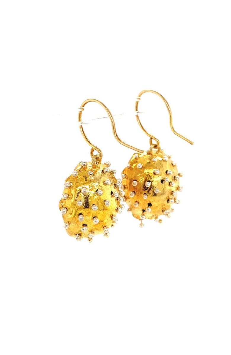 Esin Akan Dance of Stamens Medium Earring, Gold Plated Earring with Lapis Lazuli, Alternate, color, Gold Plated