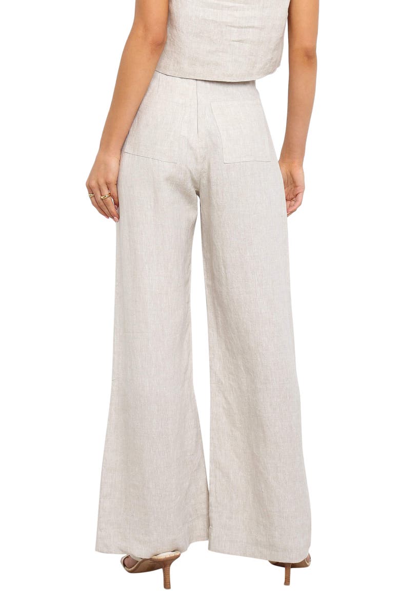 Devlin Linen Wide Leg Pants, Alternate, color, BEIGE