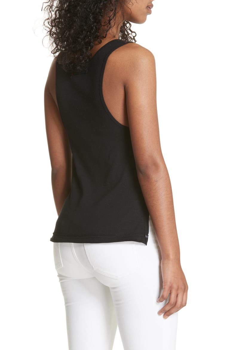 Shake it Up Henley Tank, Alternate, color, BLACK