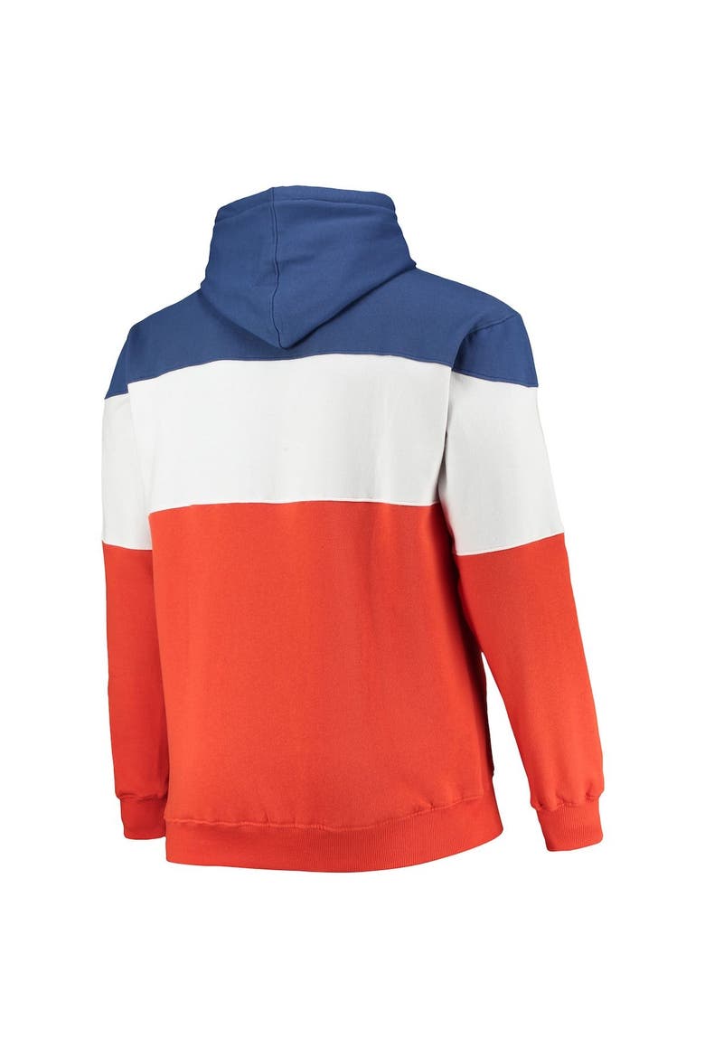 Men's Fanatics Branded Royal/Orange New York Islanders Big & Tall Colorblock Fleece Hoodie, Alternate, color, Royal