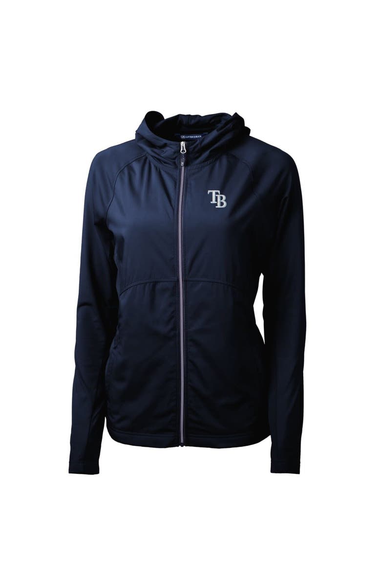 Cutter & Buck Women's Cutter & Buck Navy Tampa Bay Rays Adapt Eco Knit Full-Zip Jacket, Main, color, 