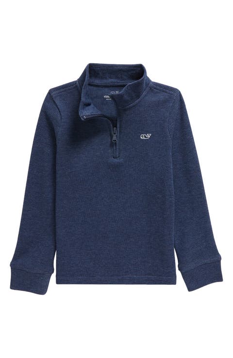 Kids' Saltwater Stripe Quarter Zip Sweatshirt (Toddler, Little Kid & Big Kid)
