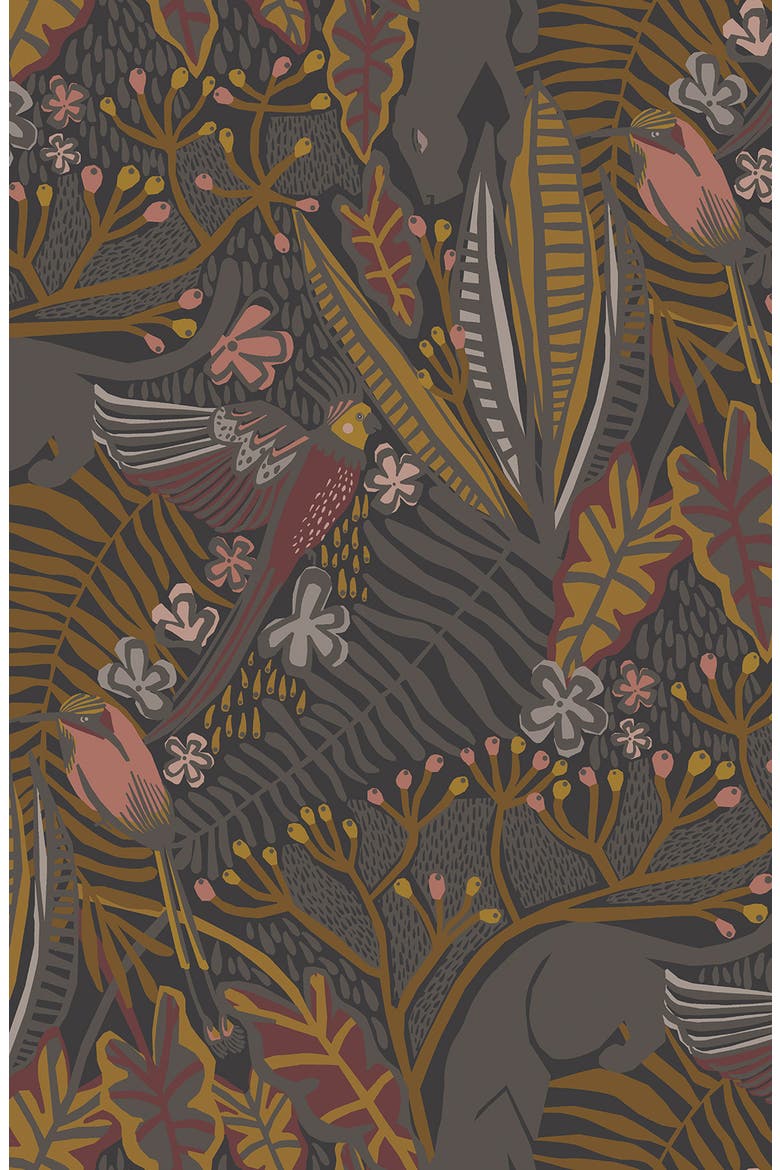 Wallpros Gold Cranberry Poise Peel and Stick Wallpaper, Main, color, BROWN