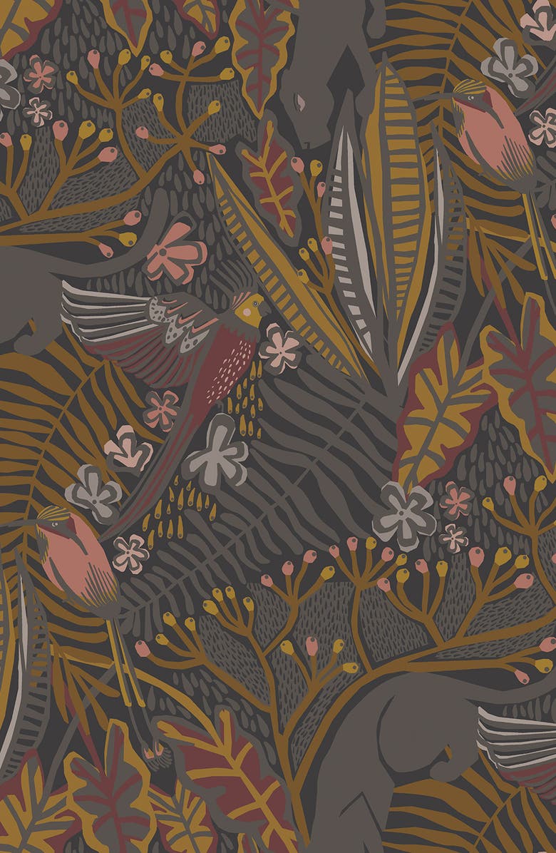 Wallpops Wallpros Gold Cranberry Poise Peel and Stick Wallpaper, Main, color, Brown