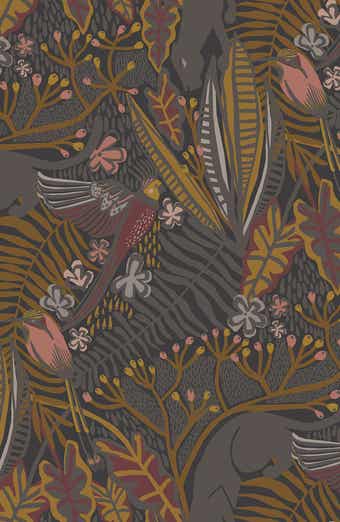 Wallpops Wallpros Gold Cranberry Poise Peel and Stick Wallpaper