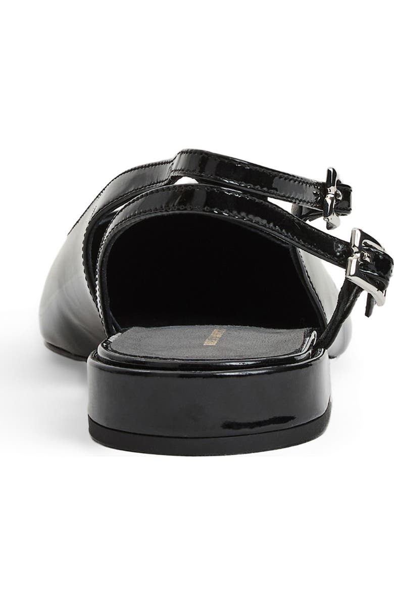 Bruno Magli Juliet Slingback Pointed Toe Flat, Alternate, color, Black Patent