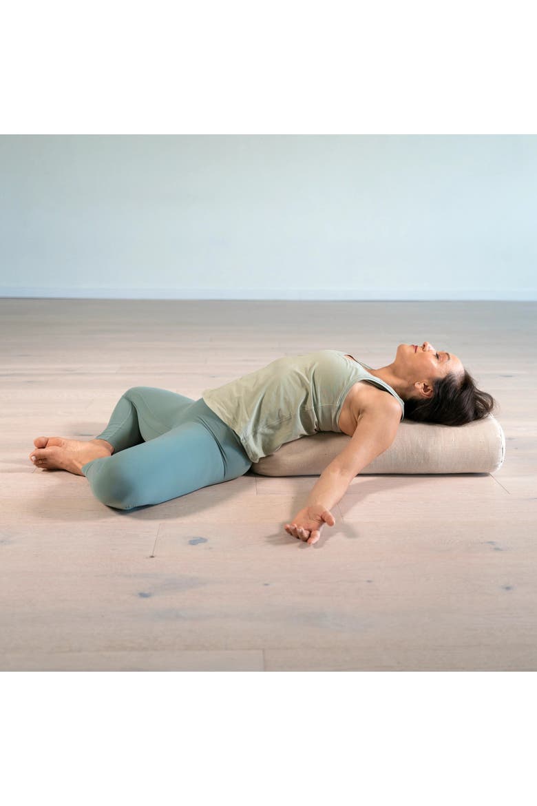 Kino MacGregor Standard Yoga Bolster Natural Linen, Alternate, color, NATURAL
