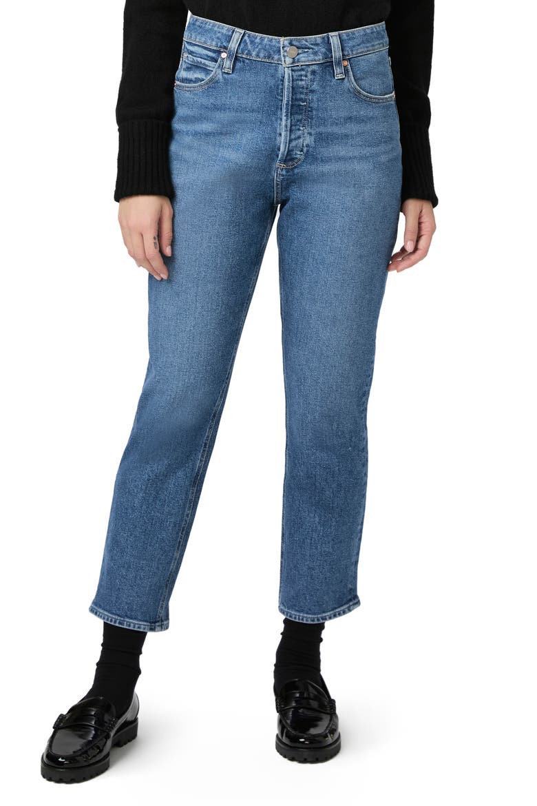 Billy High Waist Crop Straight Leg Jeans, Main, color, MOONCHILD