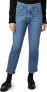 PAIGE Billy High Waist Crop Straight Leg Jeans