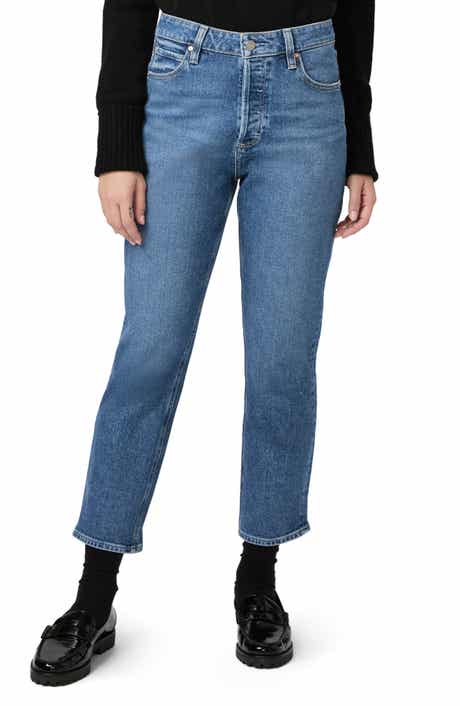 PAIGE Billy High Waist Crop Straight Leg Jeans