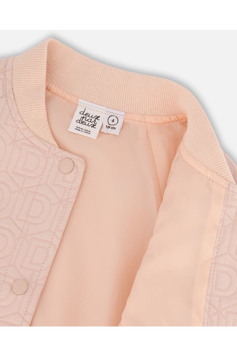 Girl's Quilted Long Sleeve Overshirt Light Pink, Alternate, color, Rose Smoke