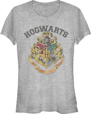 HARRY POTTER Junior's Harry Potter Vintage Hogwarts Crest Graphic T-Shirt