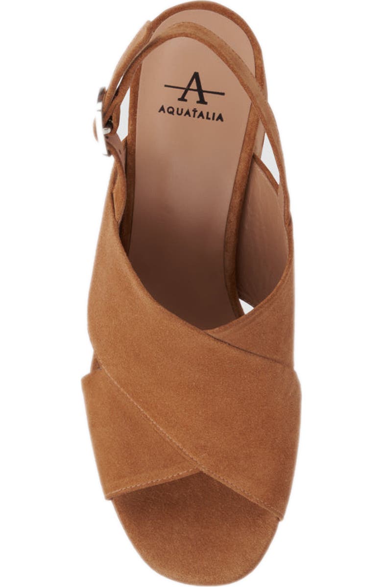 Aquatalia Nadina Platform Slingback Sandal, Alternate, color, Whiskey