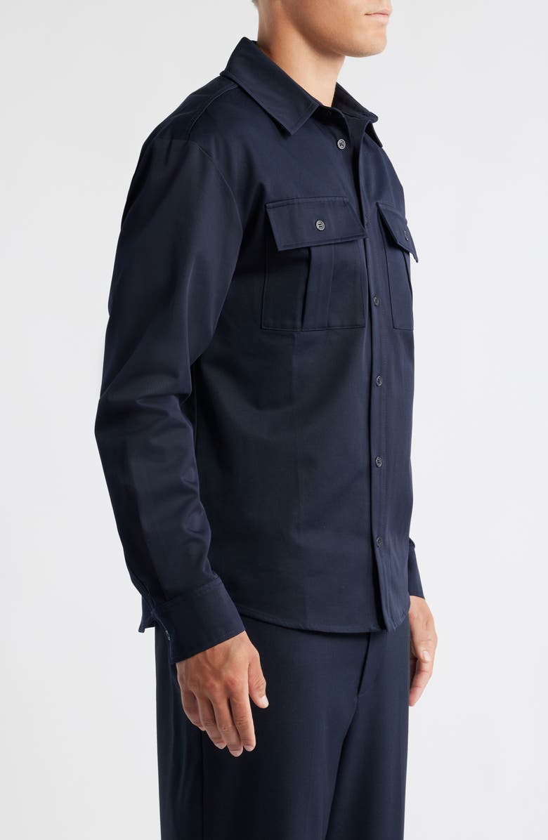 KROST Pleated Pocket Button-Up Shirt, Alternate, color, Dark Navy