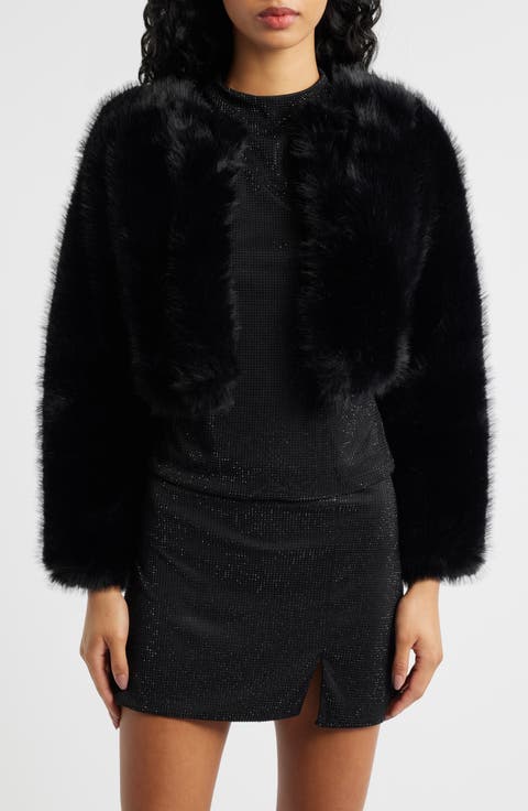 Faux Fur Crop Jacket