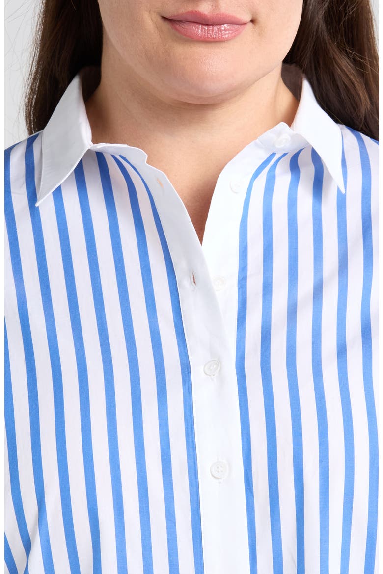 Franklin Cotton Stripe Button-Up Shirt, Alternate, color, INDIGO STRIPES