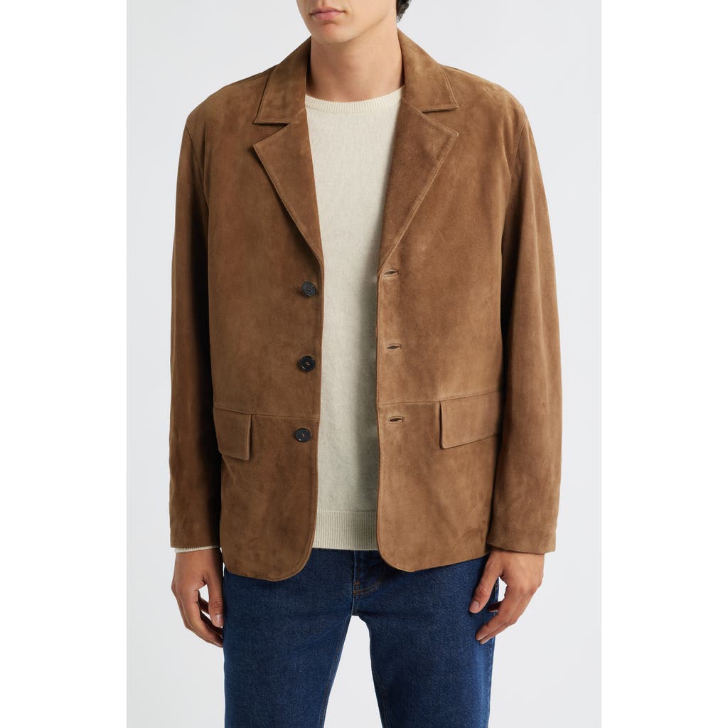 FRAME Brown Suede Blazer in Caramel  product