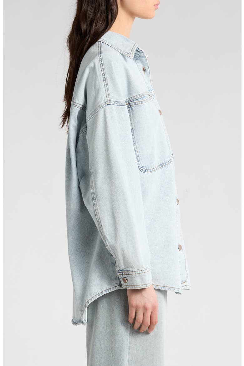 Molly Oversize Denim Shirt Jacket, Alternate, color, MEDIUM WASH