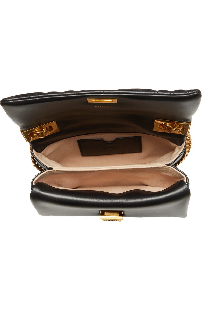 Balmain Small 1945 Soft Monogram Quilted Leather Shoulder Bag, Alternate, color,