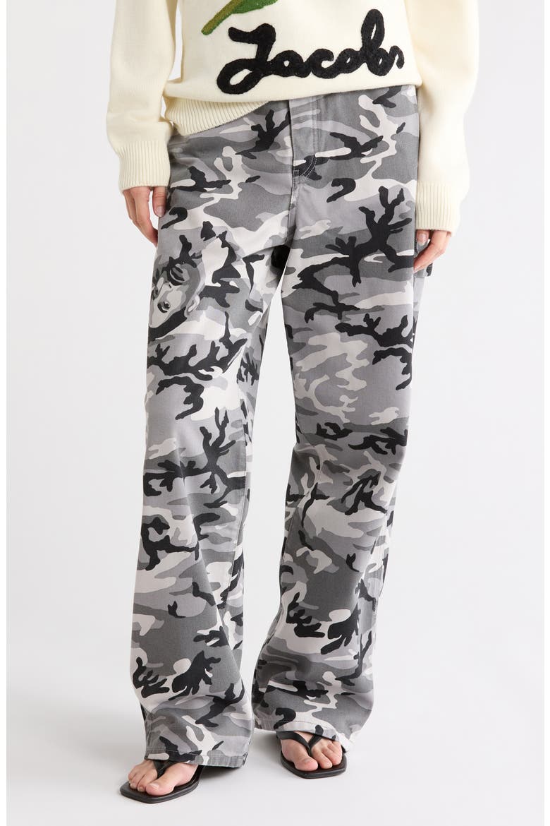 Marc Camo Oversize Jeans, Main, color, GREY MULTI