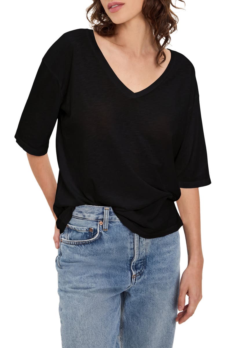 Michael Stars Liam V-Neck T-Shirt, Alternate, color, Black