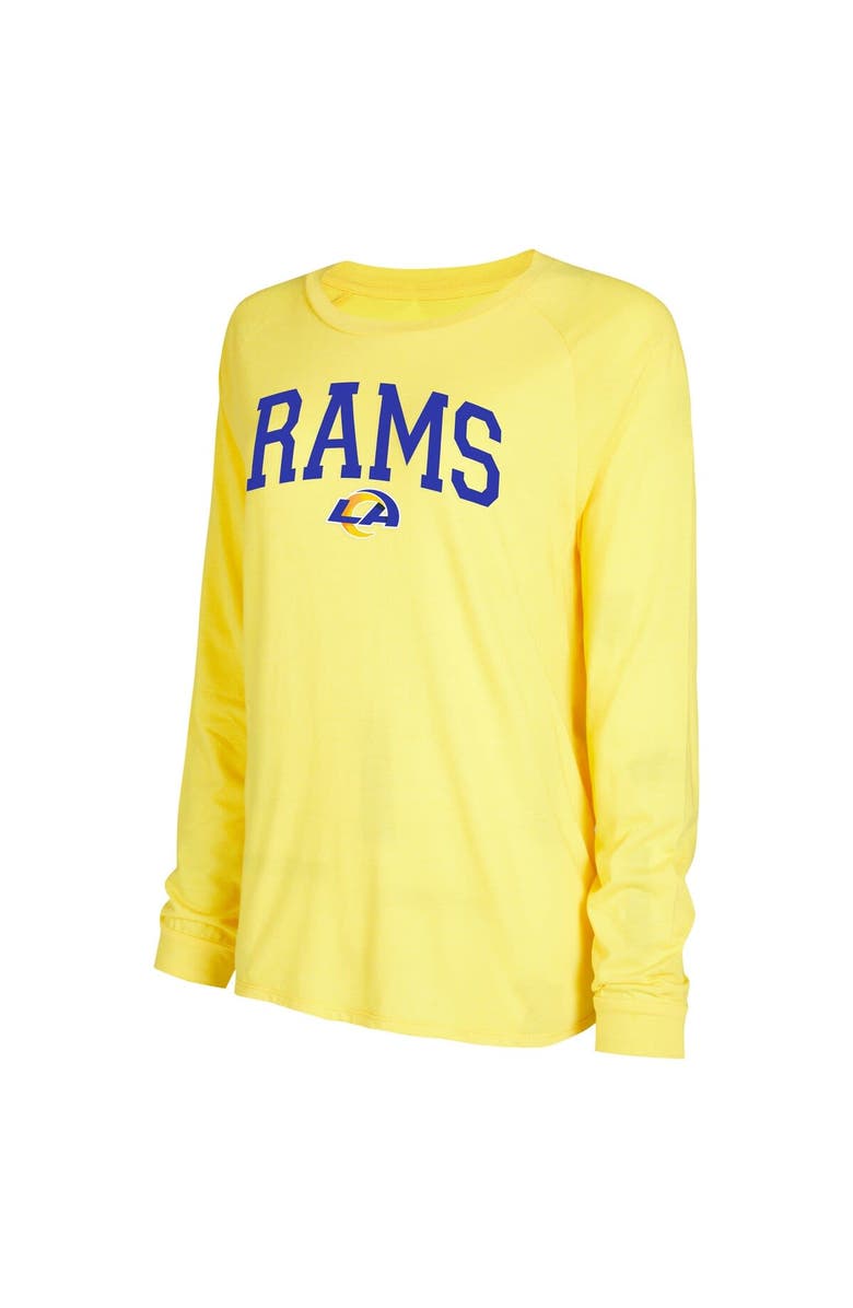 CONCEPTS SPORT Women's Concepts Sport Royal/Gold Los Angeles Rams Raglan Long Sleeve T-Shirt & Shorts Lounge Set, Alternate, color, Royal