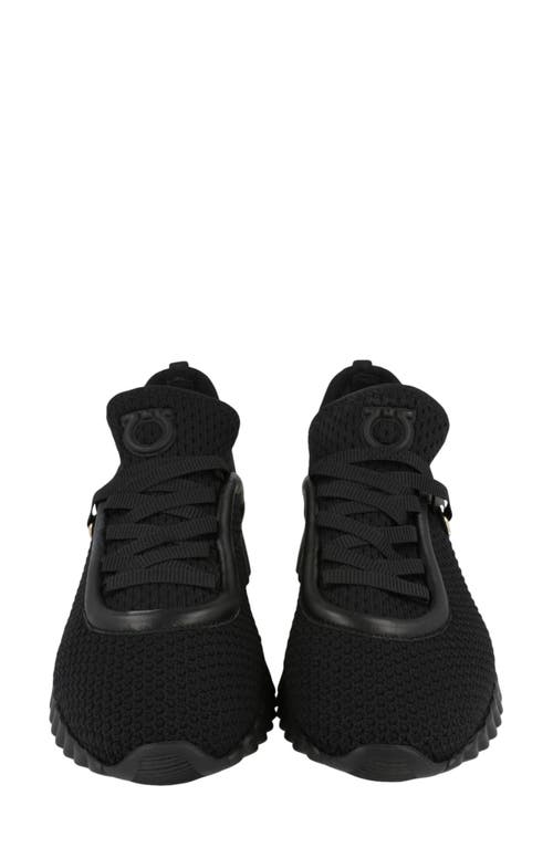 Ferragamo Gancini Low Top Sneaker In Black