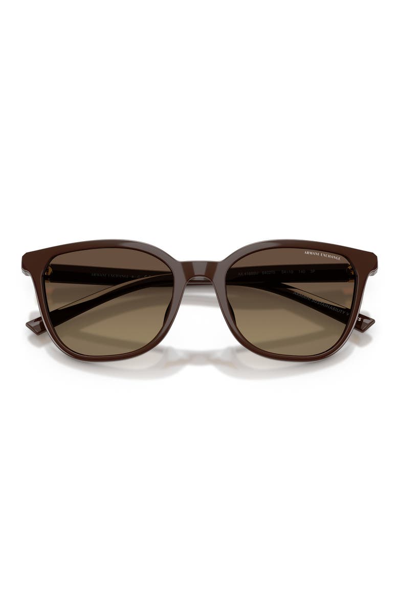 54mm Gradient Polarized Cat Eye Sunglasses, Alternate, color, BROWN / YELLOW GRADIENT