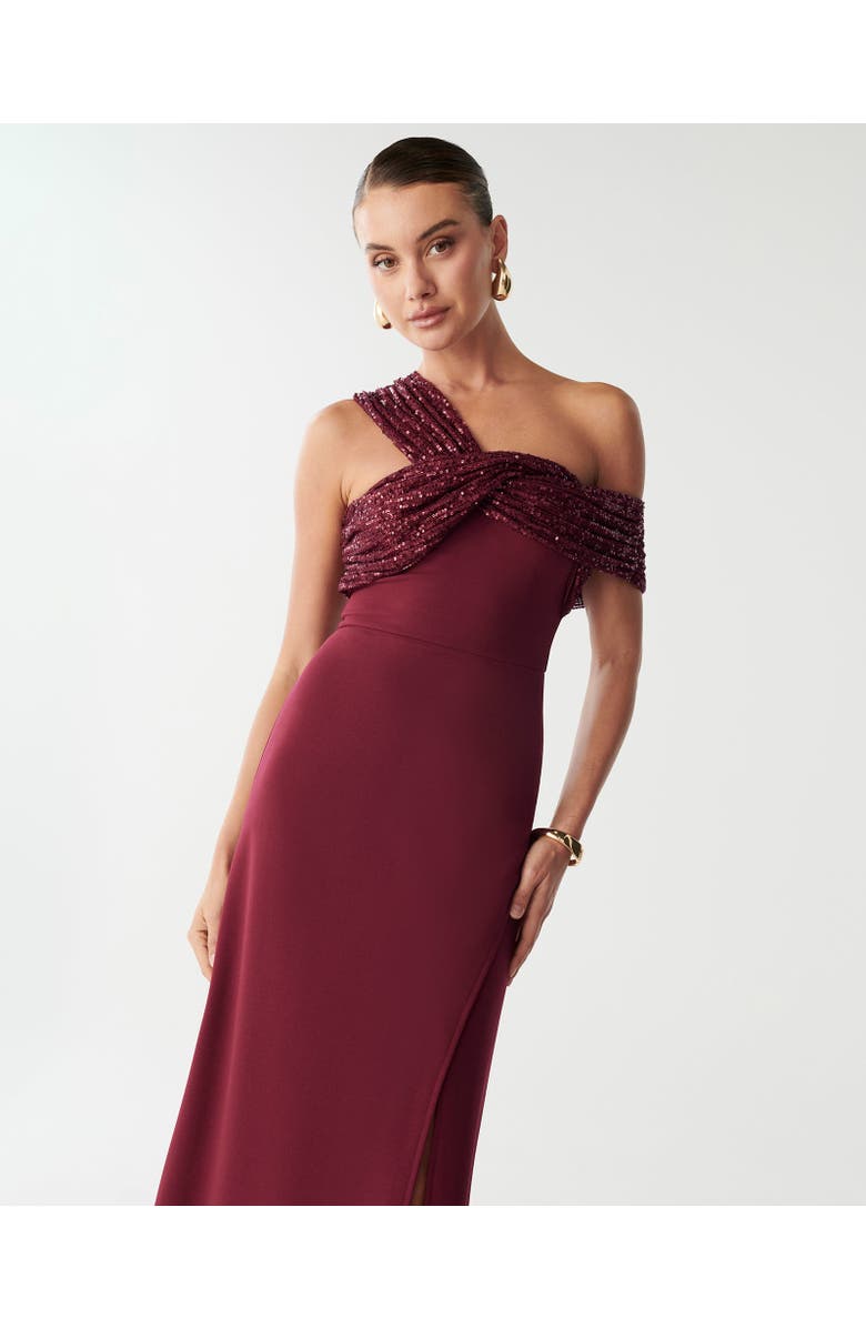 BWLDR Trisha Maxi Dress, Alternate, color, Burgundy