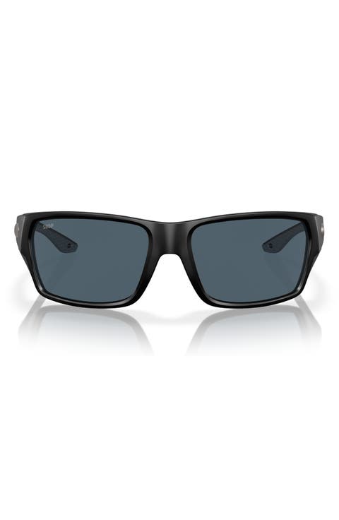 Tailfin 60mm Polarized Rectangular Sunglasses
