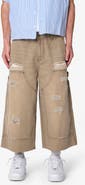 mnml Distressed Extra Long Denim Carpenter Shorts