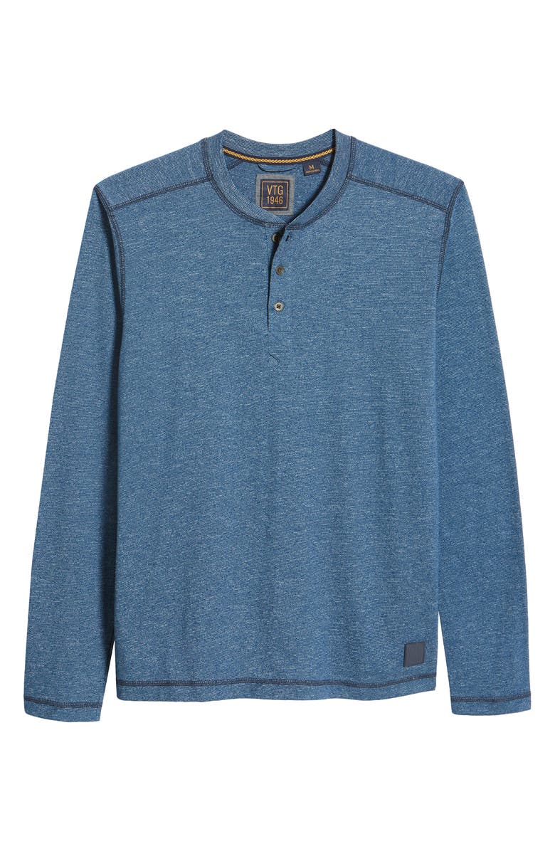 Vintage 1946 Overdye Long Sleeve Henley, Alternate, color, Midnight