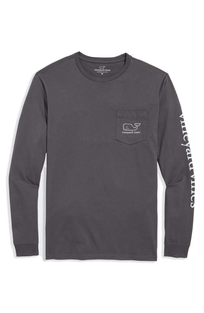 vineyard vines Vintage Whale Long Sleeve Cotton Graphic T-Shirt, Main, color, Evening Sky