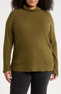 Caslon® Cozy Cowl Neck Waffle Stitch Top