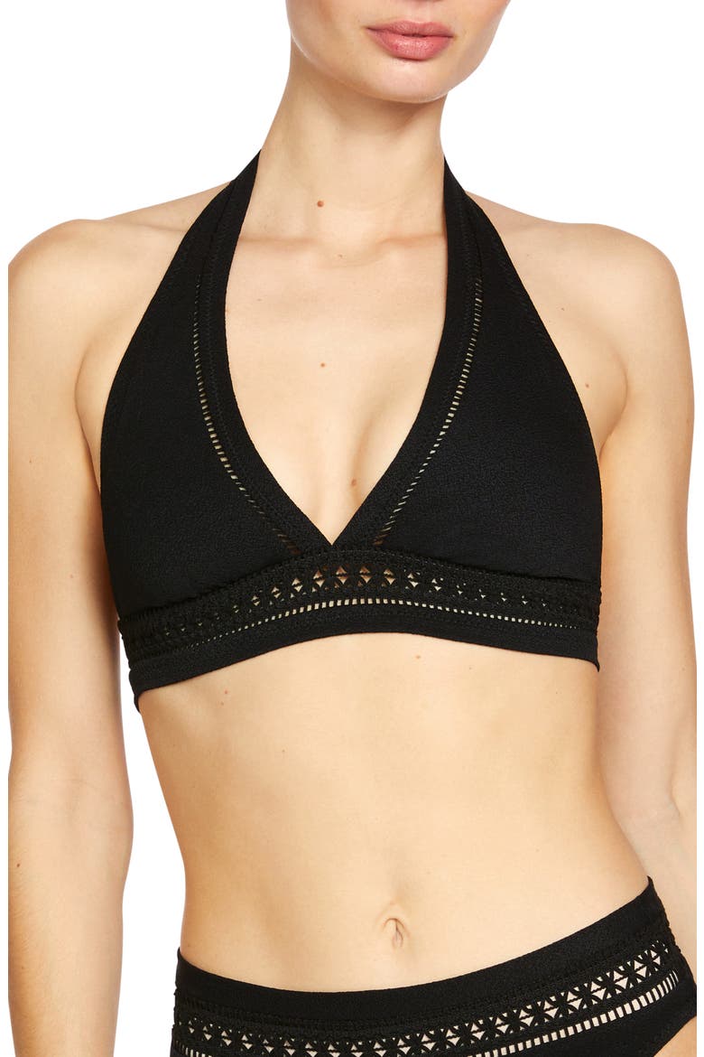 Isabelle Halter Bikini Top, Main, color, BLACK