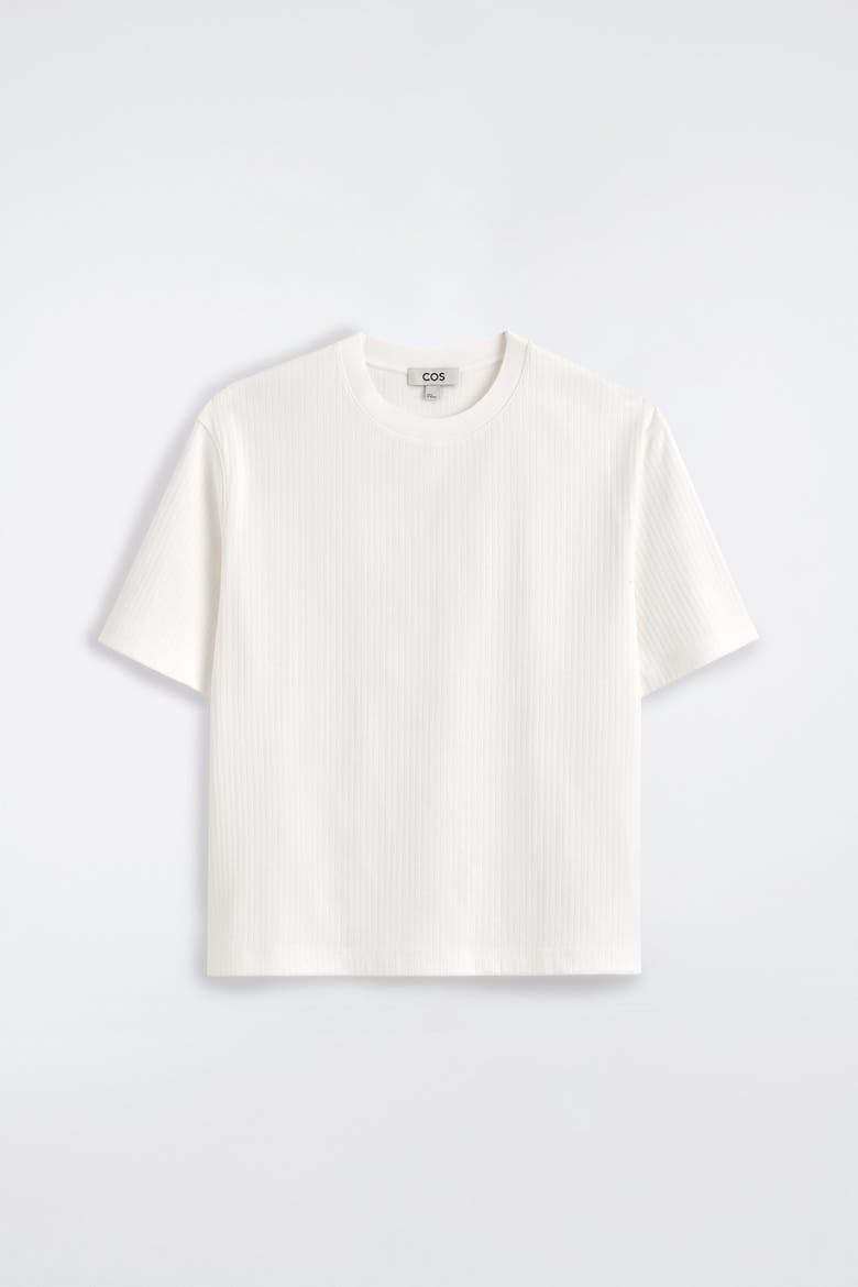 Heavyweight Ribbed T-shirt, Alternate, color, WHITE