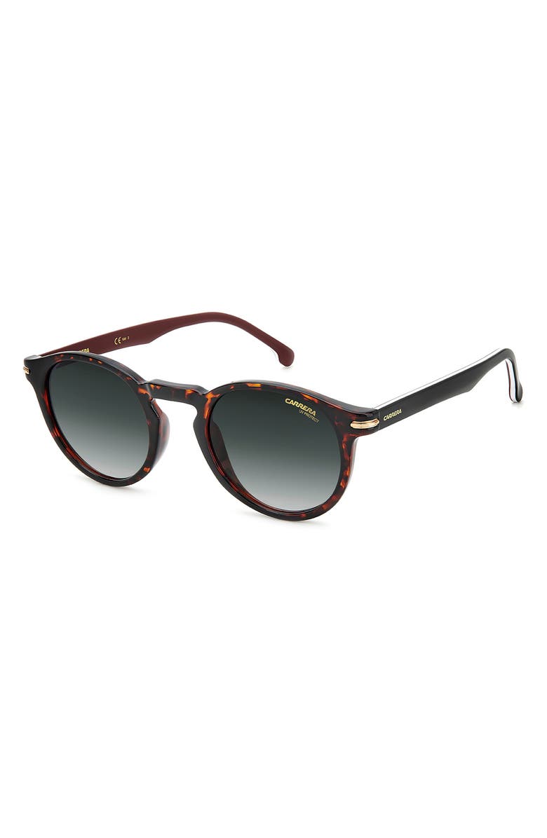 Carrera Eyewear 50mm Round Sunglasses, Alternate, color, Havana