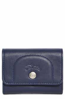 Longchamp Le Pliage Leather Flap Card Case