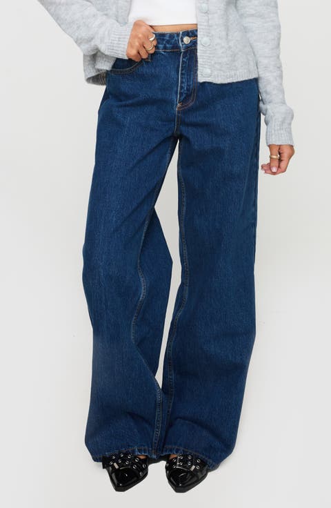 Shima Low Rise Wide Leg Jeans