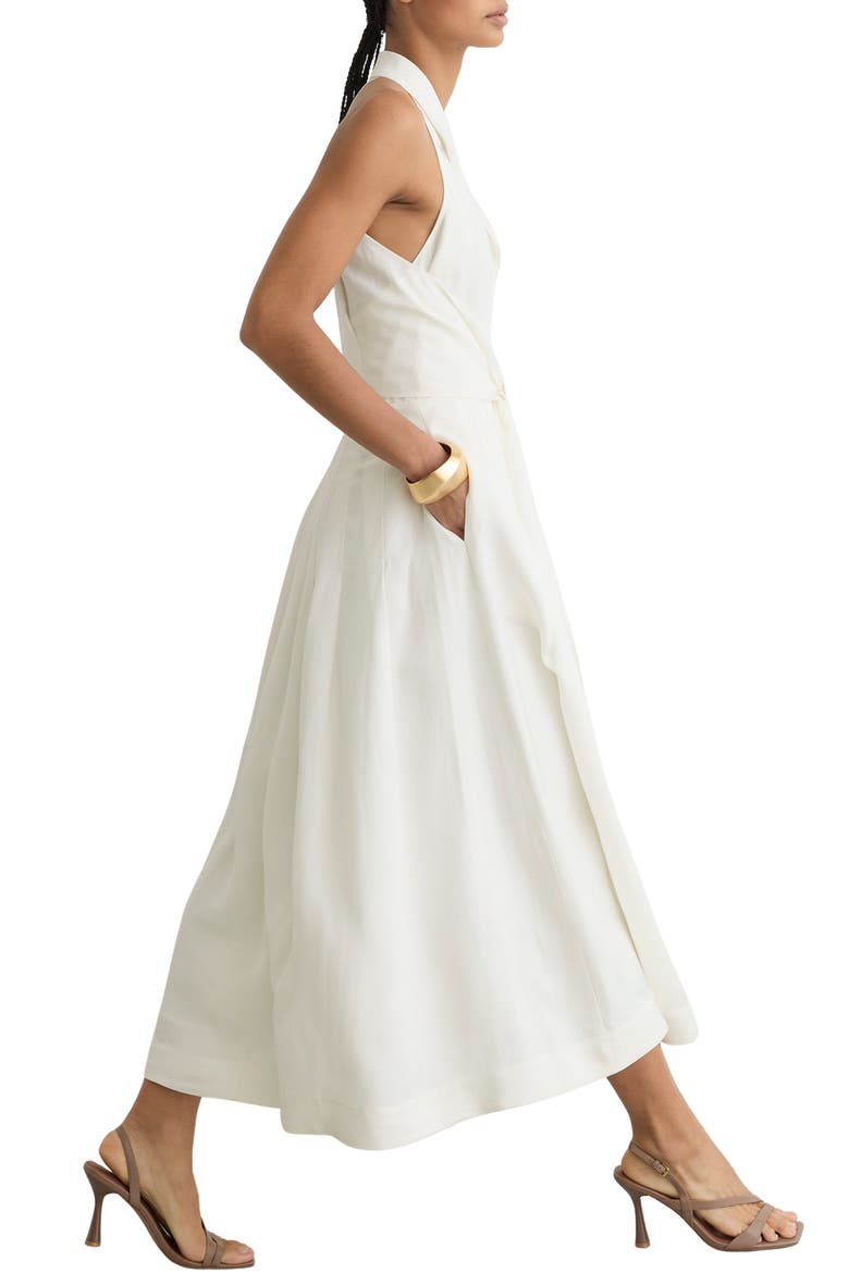 Tor Tie Waist Sleeveless Maxi Dress, Alternate, color, IVORY
