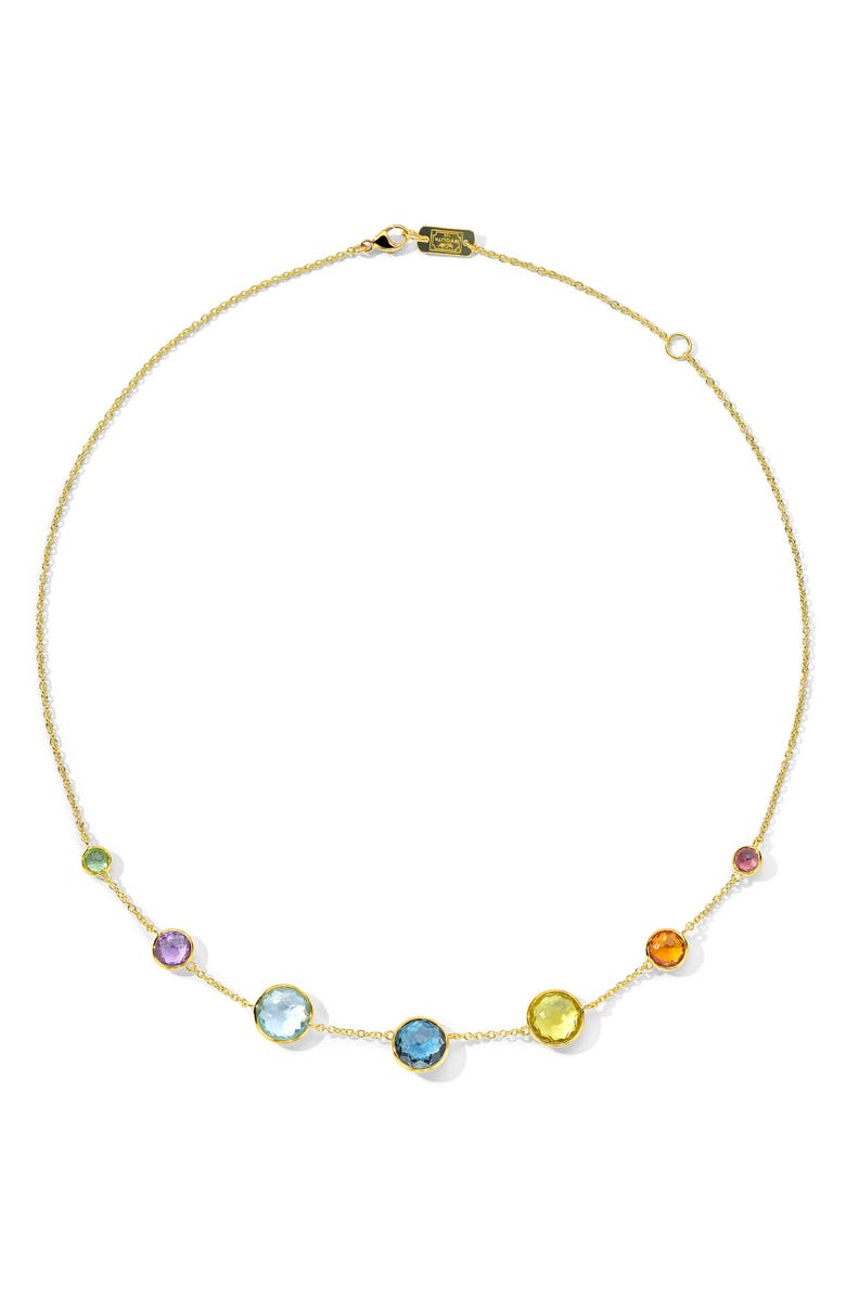 Ippolita Lollipop Graduated 7-Stone Station Necklace, Main, color, Gold